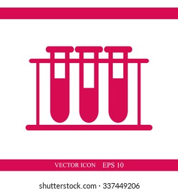 Test tube vector icon