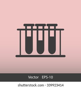 Test tube vector icon