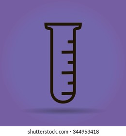 Test tube vector icon