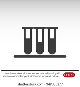 Test tube vector icon