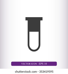 Test tube vector icon