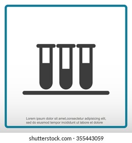 Test tube vector icon