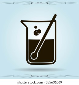 Test tube vector icon