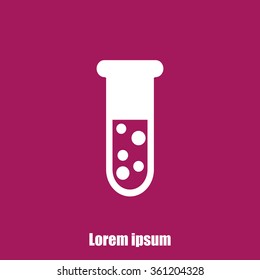 Test tube vector icon