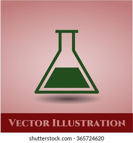 Icono del vector del tubo de ensayo