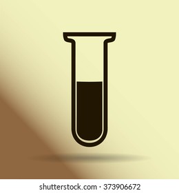 Test tube vector icon