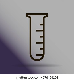 Test tube vector icon