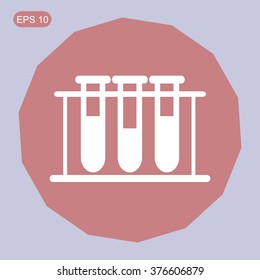 Test tube vector icon