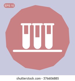Test tube vector icon