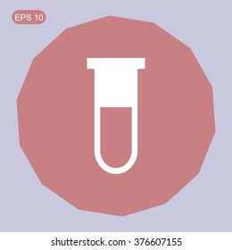 Test tube vector icon