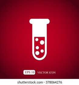 Test tube vector icon
