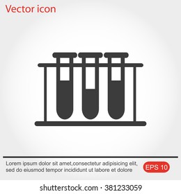 Test tube vector icon
