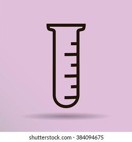 Test tube vector icon