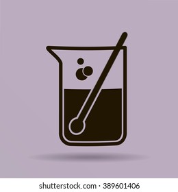 Test tube vector icon