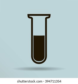 Test tube vector icon