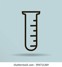Test tube vector icon