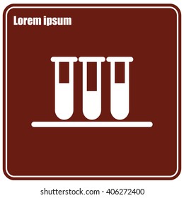 Test tube vector icon
