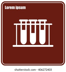 Test tube vector icon
