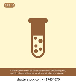 Test tube vector icon
