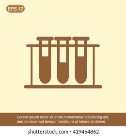 Test tube vector icon
