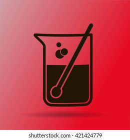 Test tube vector icon