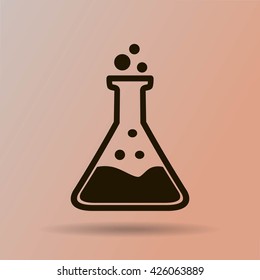 Test tube vector icon