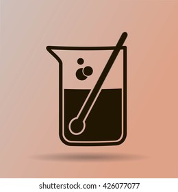 Test tube vector icon