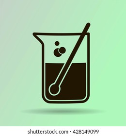 Test tube vector icon