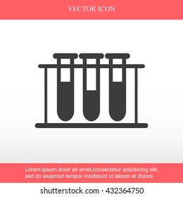 Test tube vector icon
