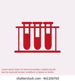 Test tube vector icon