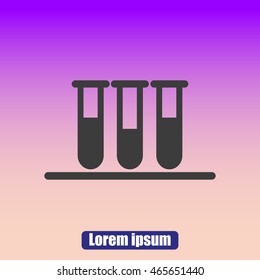 Test tube vector icon