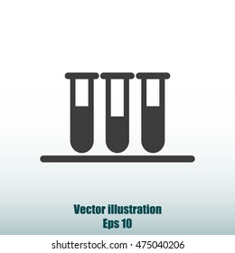 Test tube vector icon