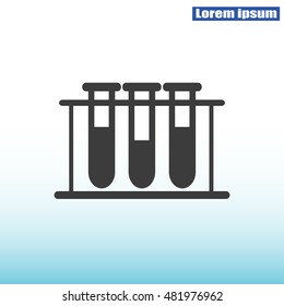 Test tube vector icon