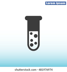 Test tube vector icon