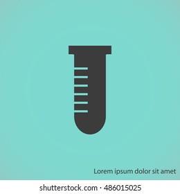 Test tube vector icon