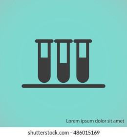 Test tube vector icon