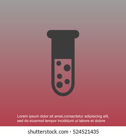 Test tube vector icon