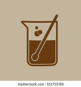 Test tube vector icon