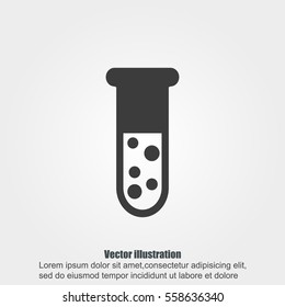 Test tube vector icon