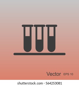 Test tube vector icon