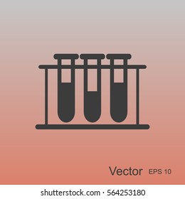 Test tube vector icon