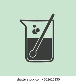 Test tube vector icon