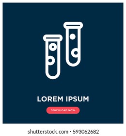 Test tube vector icon