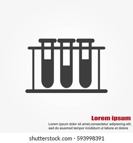 Test tube vector icon