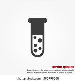 Test tube vector icon