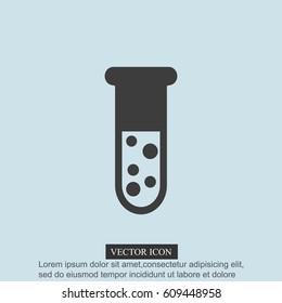 Test tube vector icon
