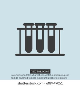Test tube vector icon