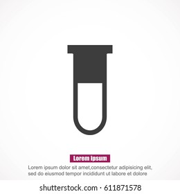 Test tube vector icon