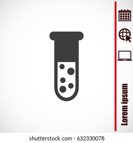 Test tube vector icon