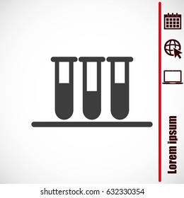 Test tube vector icon